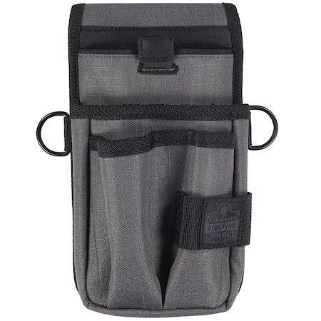 Ergodyne Belt, Gray Tool Pouch Device Holster Belt Clip, Gray, Polyester 5569